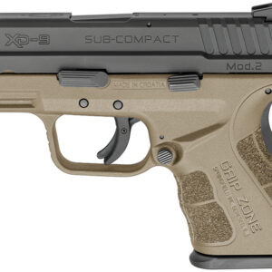 Springfield XD Mod.2 9mm Sub-Compact Flat Dark Earth (FDE) with GripZone (Compliant) Essentials Package