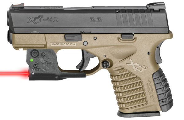 Springfield XDS 3.3 Single Stack 40 S&W FDE Essentials Package with Viridian R5 Red Laser