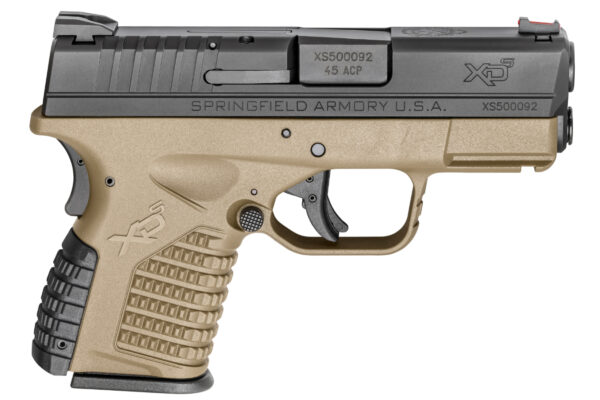 Springfield XDS 3.3 Single Stack 45ACP Flat Dark Earth (FDE) Carry Conceal Pistol
