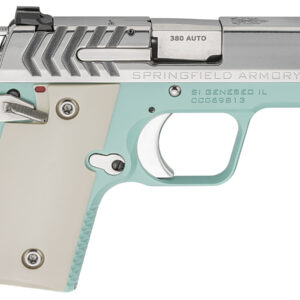 Springfield 911 .380 ACP Carry Conceal Pistol with Vintage Blue Cerakote/Stainless Finish