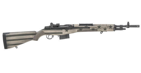 Springfield M1A Scout Squad 308 with Sand/OD Green American Flag Stock (Display Model)