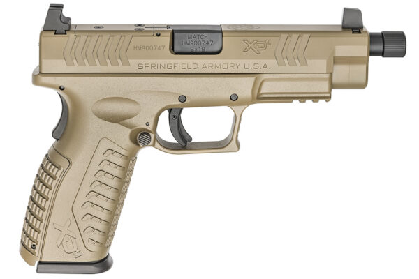 Springfield XDM OSP 9mm 4.5 Full-Size Optics-Ready Desert FDE Pistol with Threaded Barrel