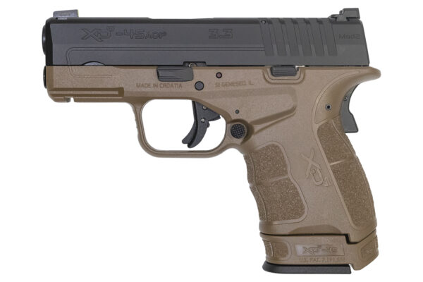 Springfield XDS Mod.2 3.3 Single Stack 45 ACP Pistol with Tritium Front Sight and Two Tone FDE/Black Finish