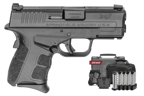 Springfield XDS Mod.2 9mm Instant Gear Up Package with Front Night Sight, 5 Mags, Range Bag, Holster and Mag Pouch